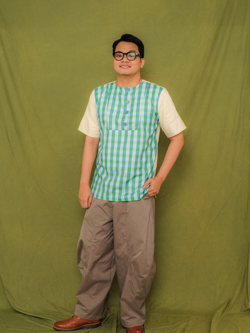 Koko Shirt - Green Gingham