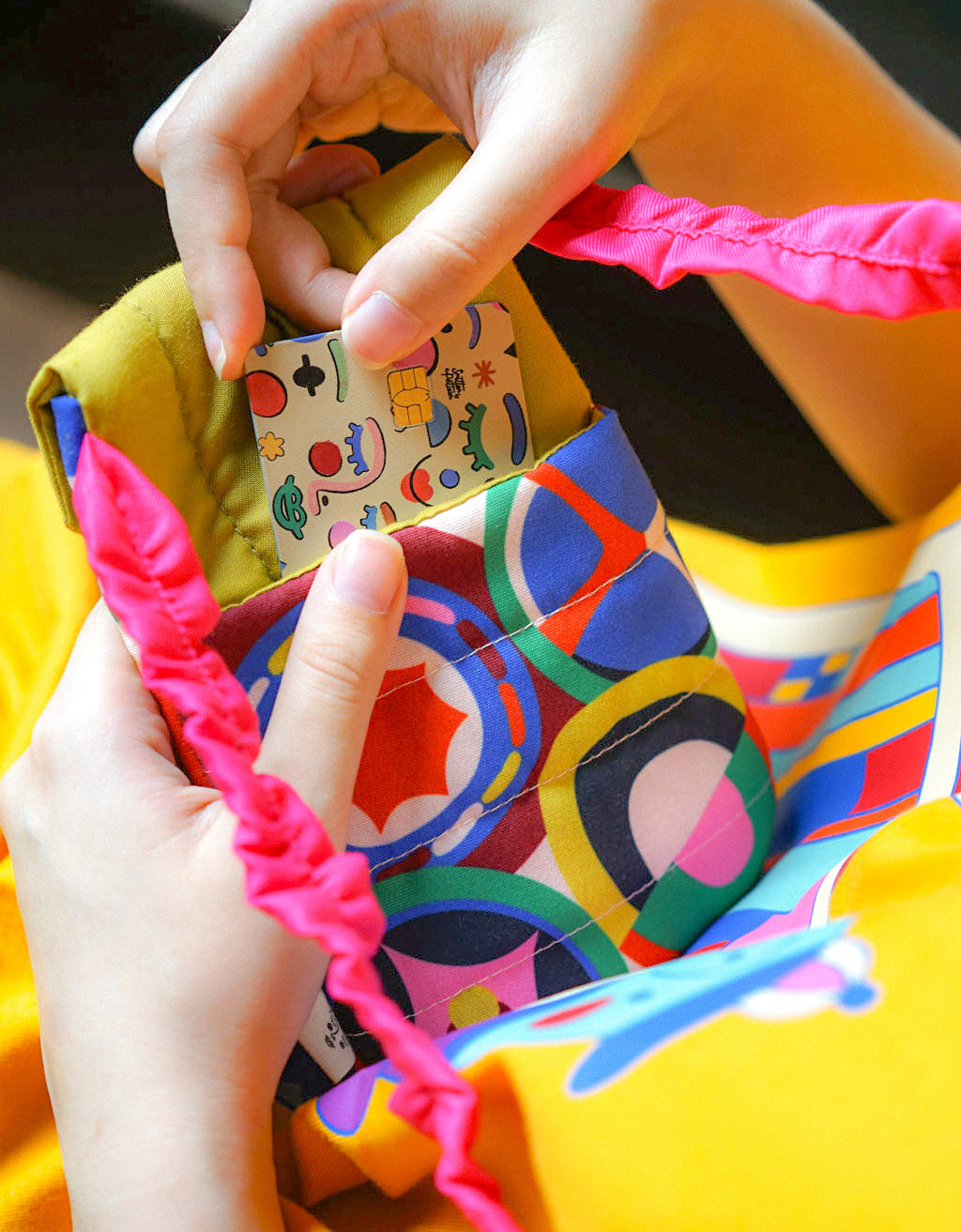 Phone Sling Pouch - Twirl Whirl