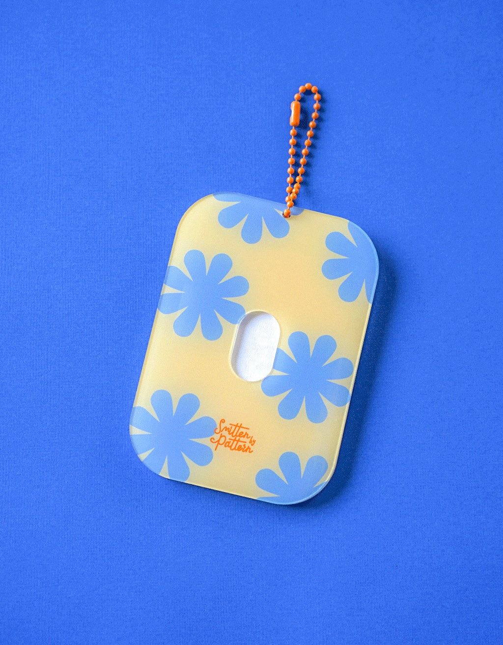 Keychain - Flowery Blue [Large]