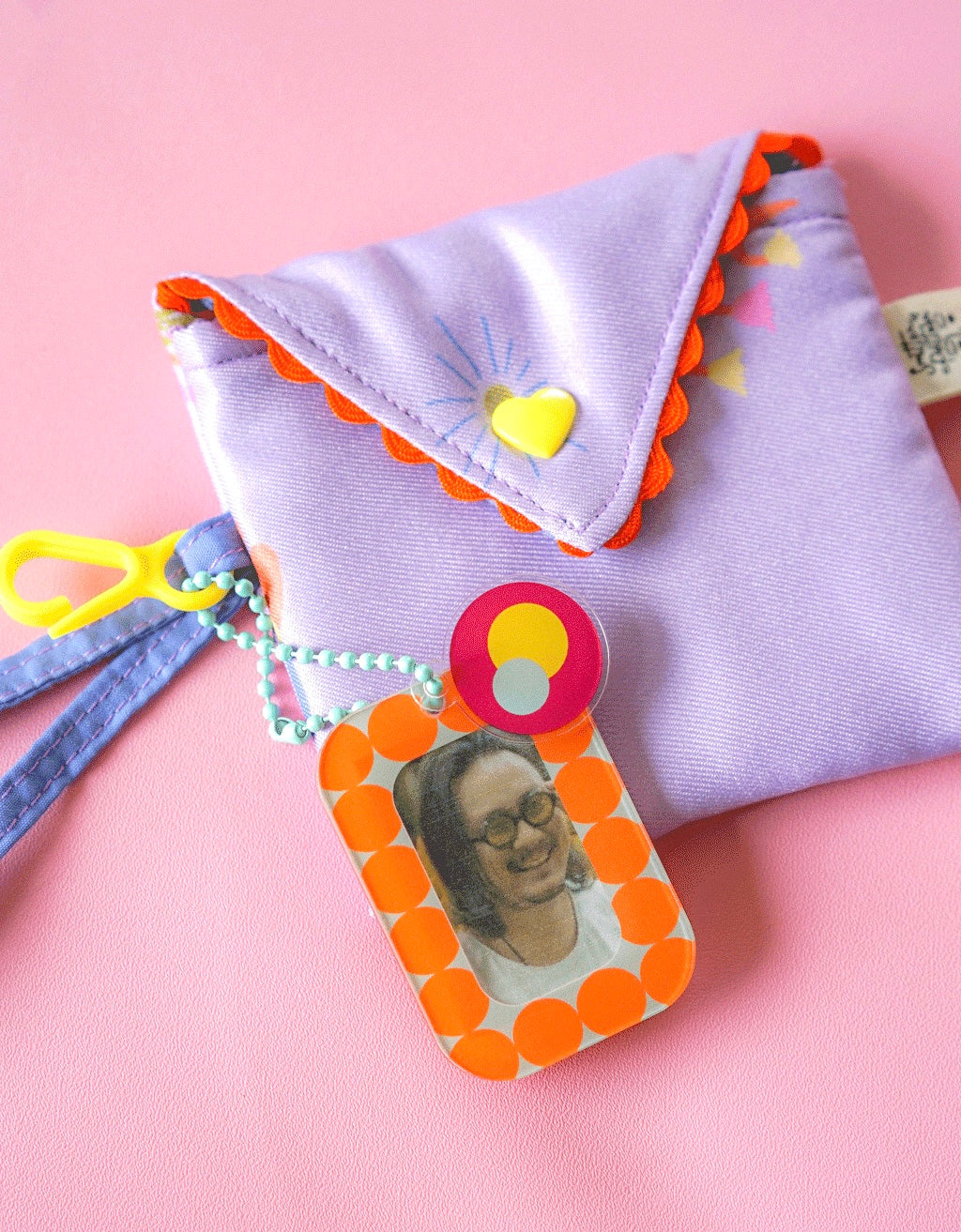 Keychain - Orange Dotty [Small]
