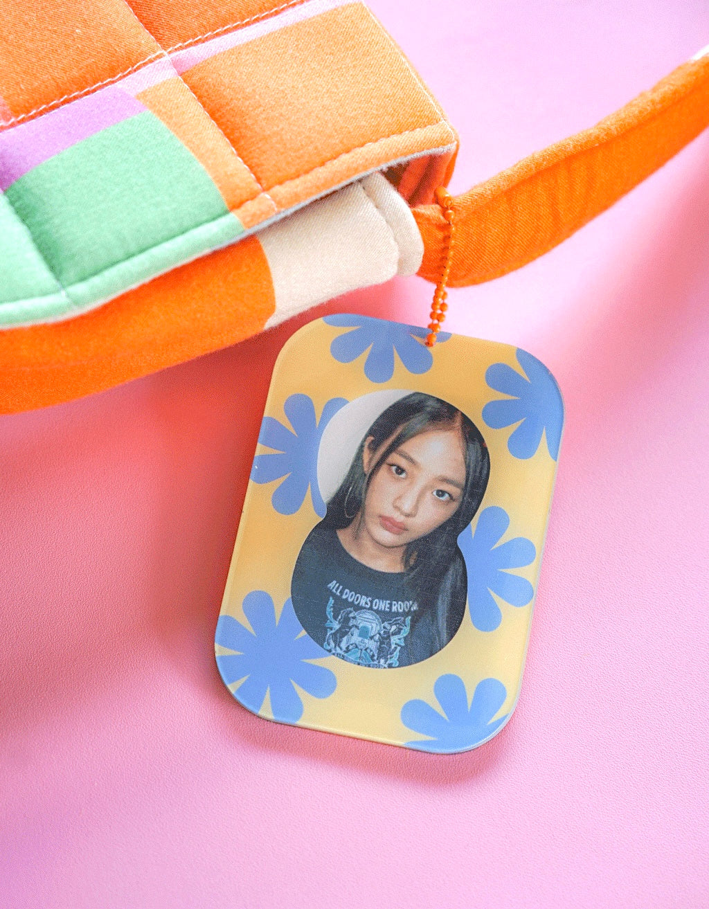 Keychain - Flowery Blue [Large]