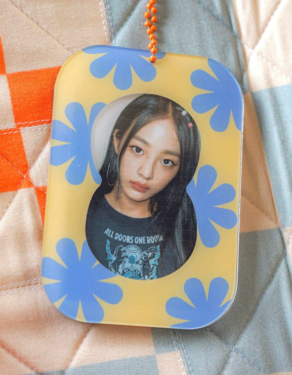 Keychain - Flowery Blue [Large]