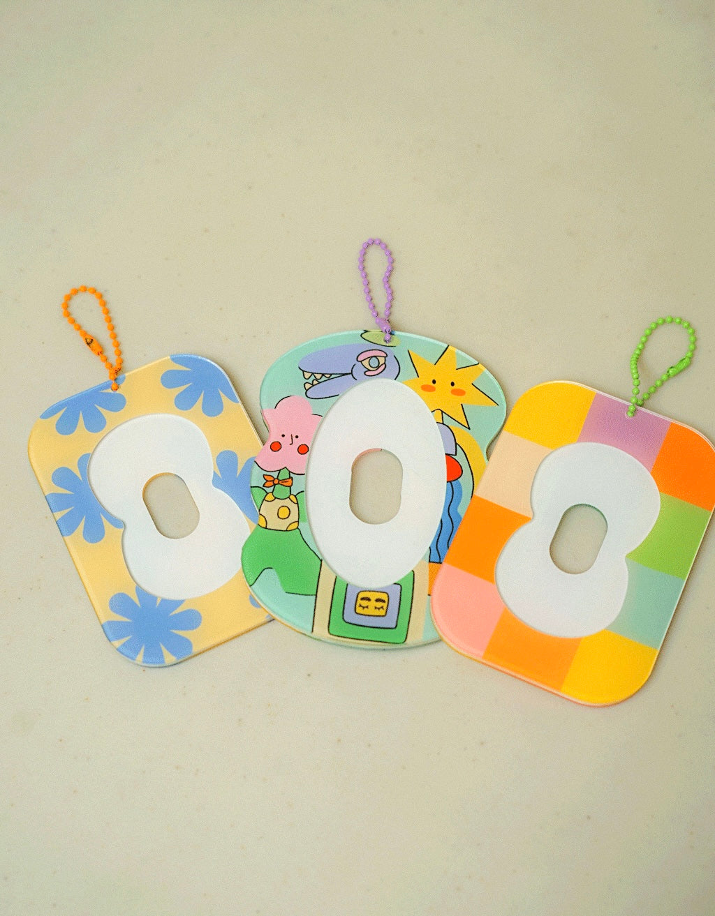 Keychain - Flowery Blue [Large]