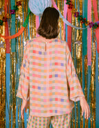 Rainbow Gingham Oversized Top