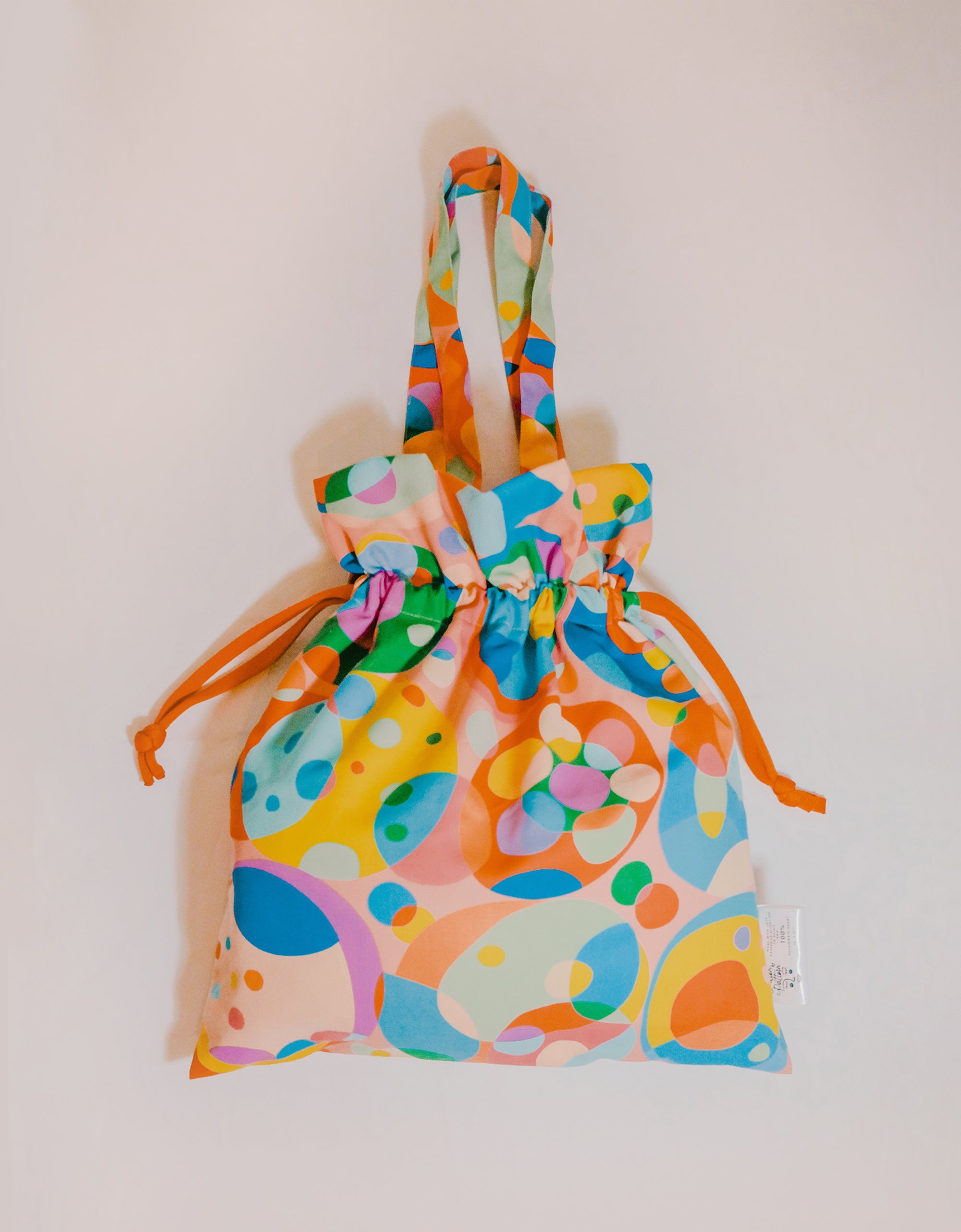 Drawstring Tote Bag - Circle Cells