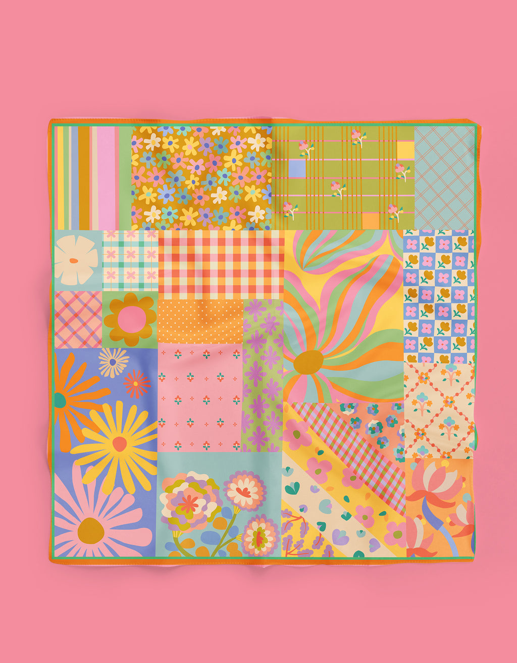 Flower Bricks Scarf