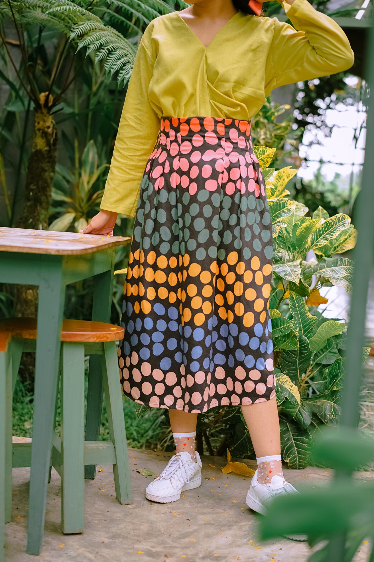 Rainbow Dots Skirt