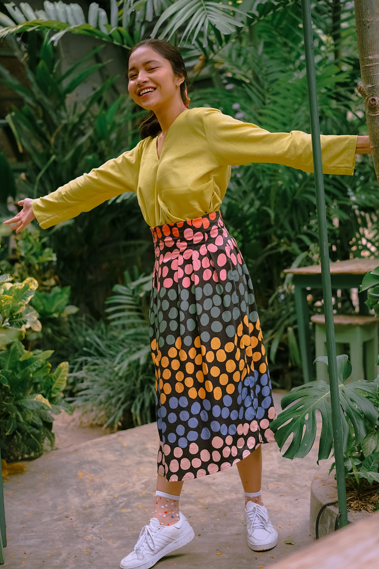 Rainbow Dots Skirt