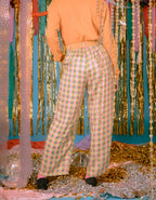 Pallazo Pants - Green Gingham