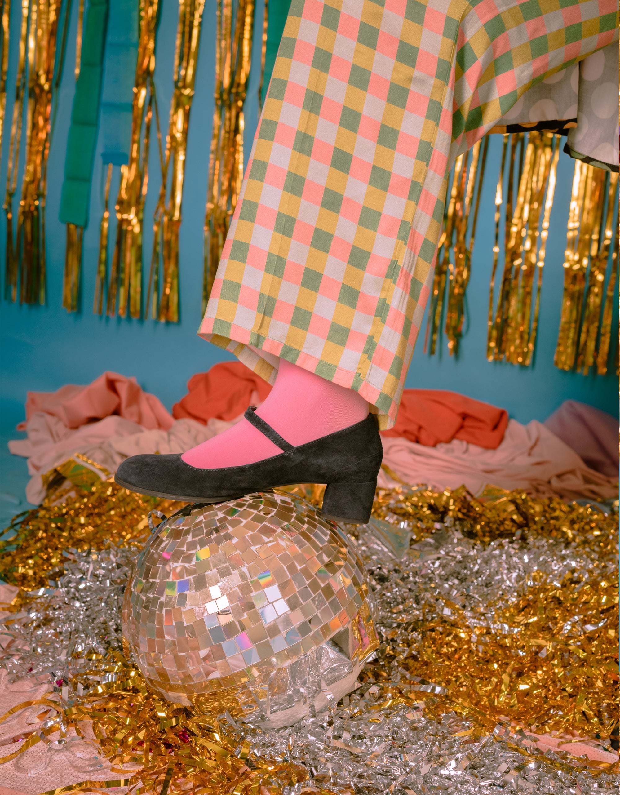 Pallazo Pants - Green Gingham