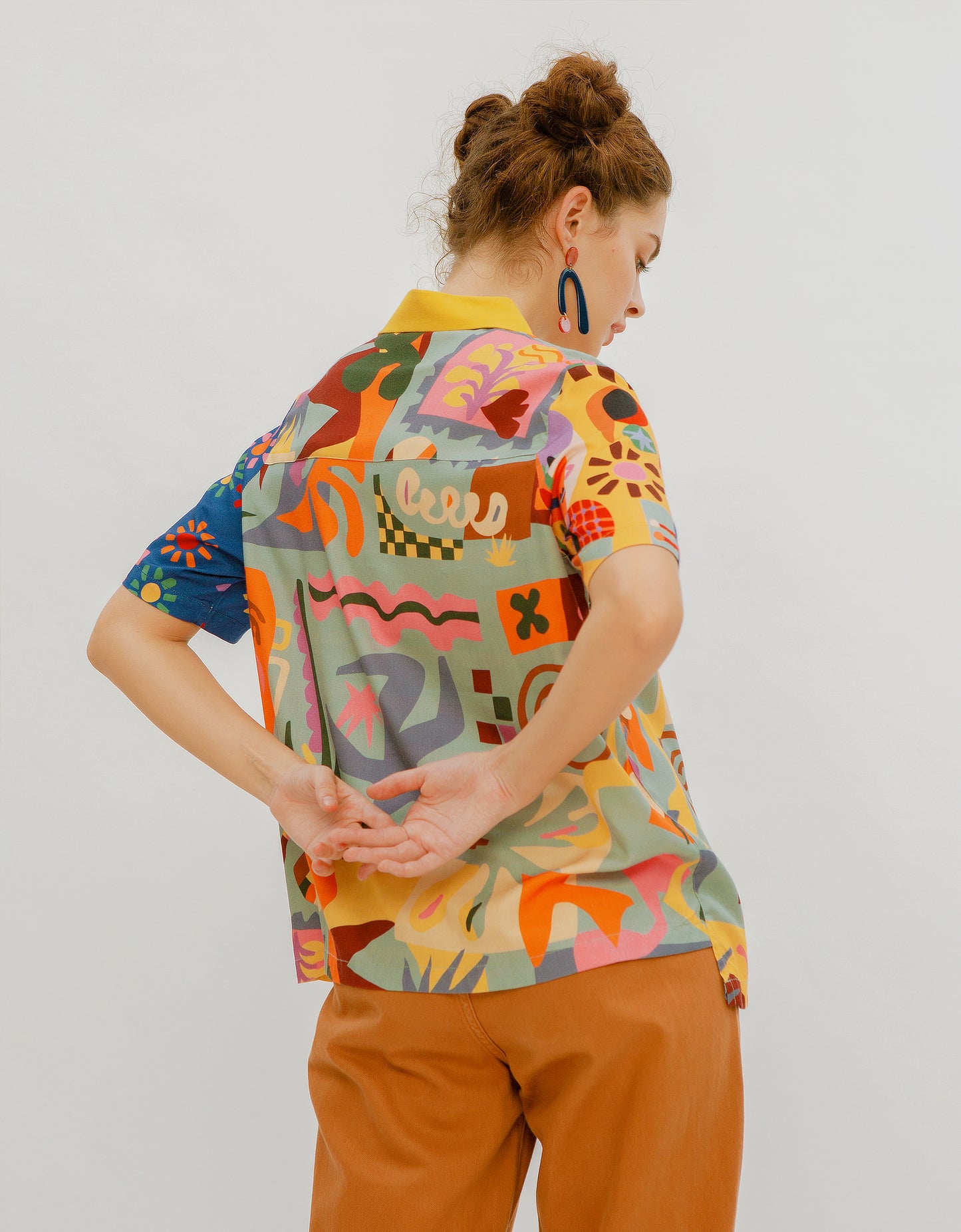 Matisse Cut-Outs Open Collar Shirt