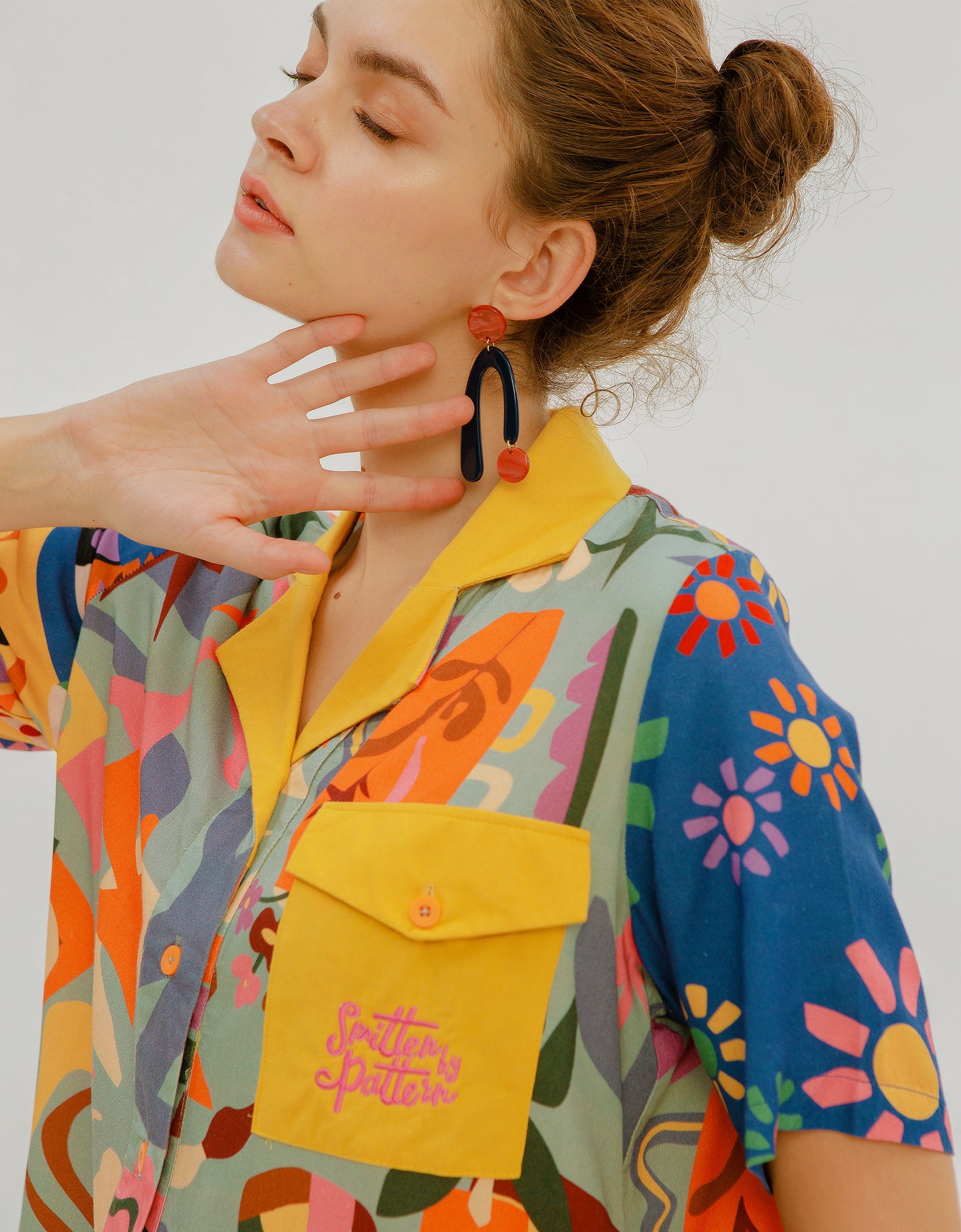 Matisse Cut-Outs Open Collar Shirt