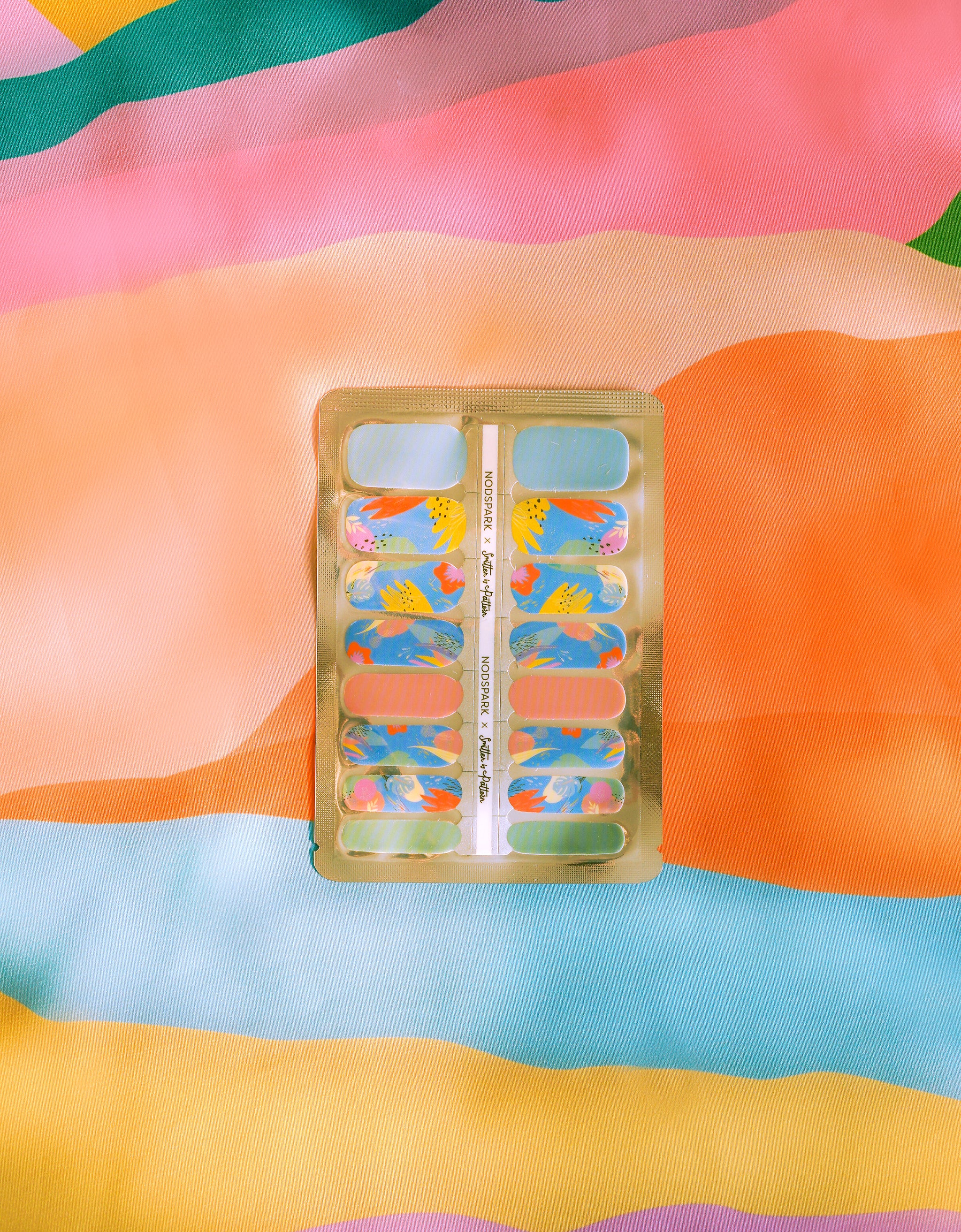 Nodspark X Smitten - Bloomy Poppy Nail Wrap