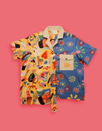 Picasso Cubism Open Collar Shirt