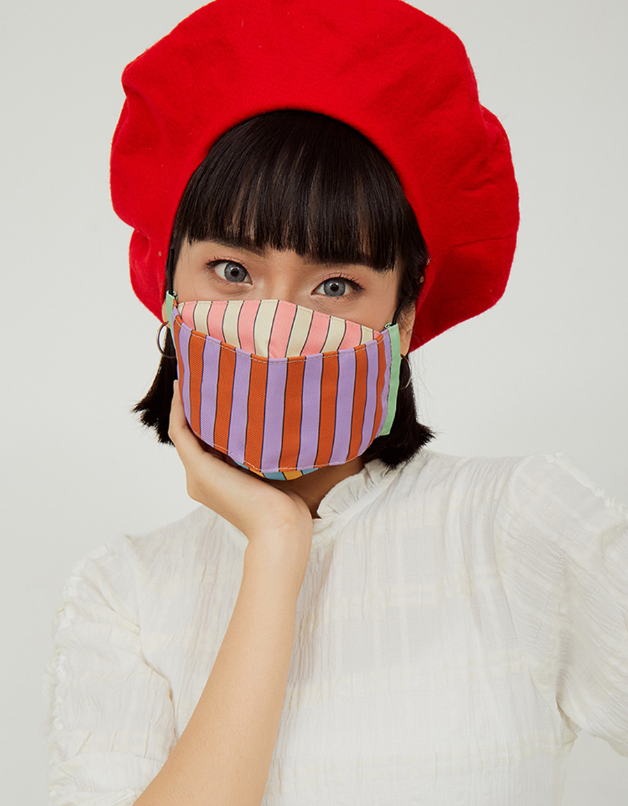 Origami Face Mask - Strippy Stripes