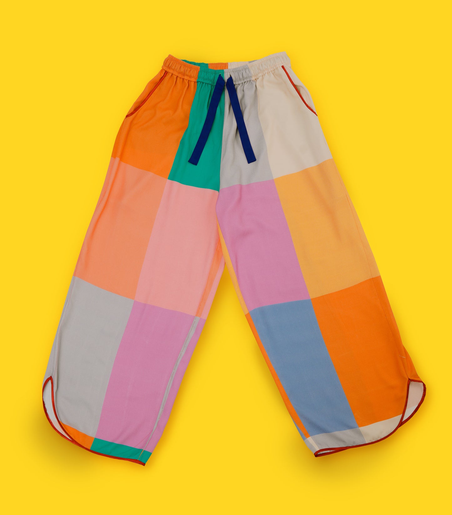 Tetris - Drawstring Long Pants