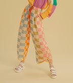 Checky Chess - Drawstring Long Pants