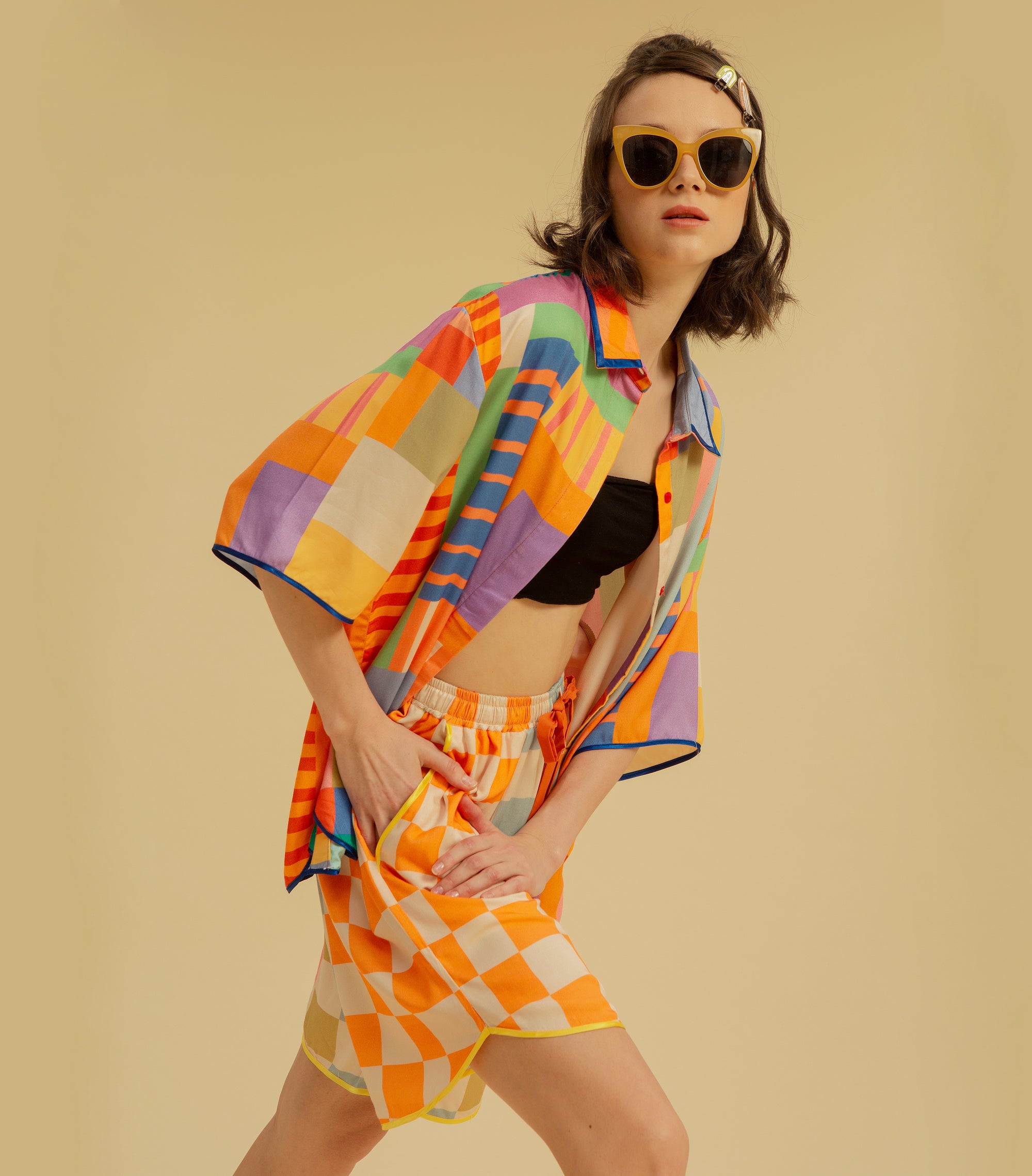 Checky Chess - Drawstring Shorts