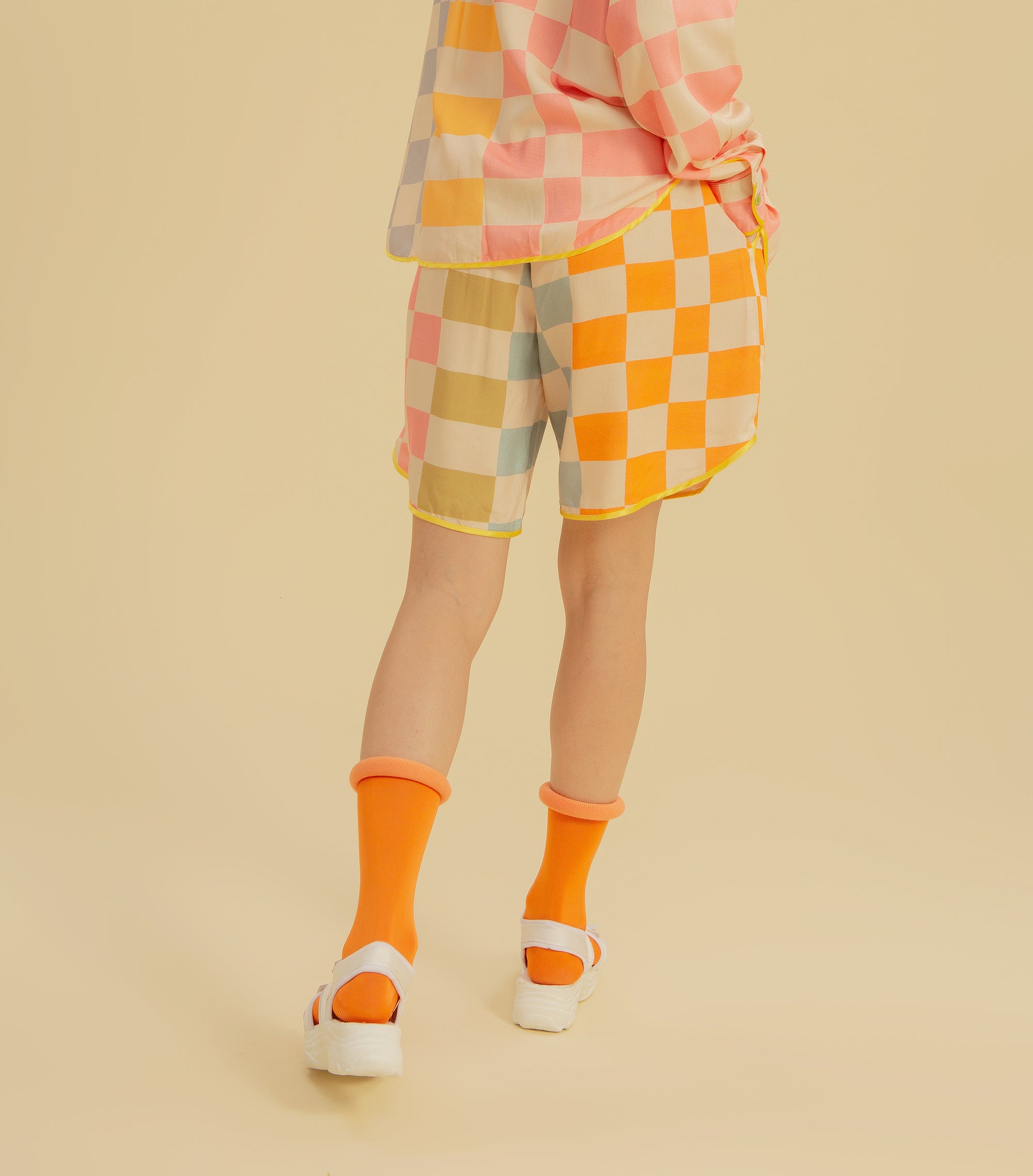 Checky Chess - Drawstring Shorts