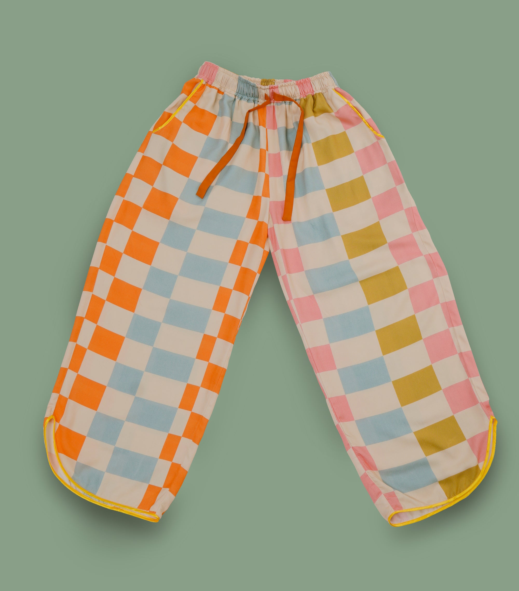 Checky Chess - Drawstring Long Pants
