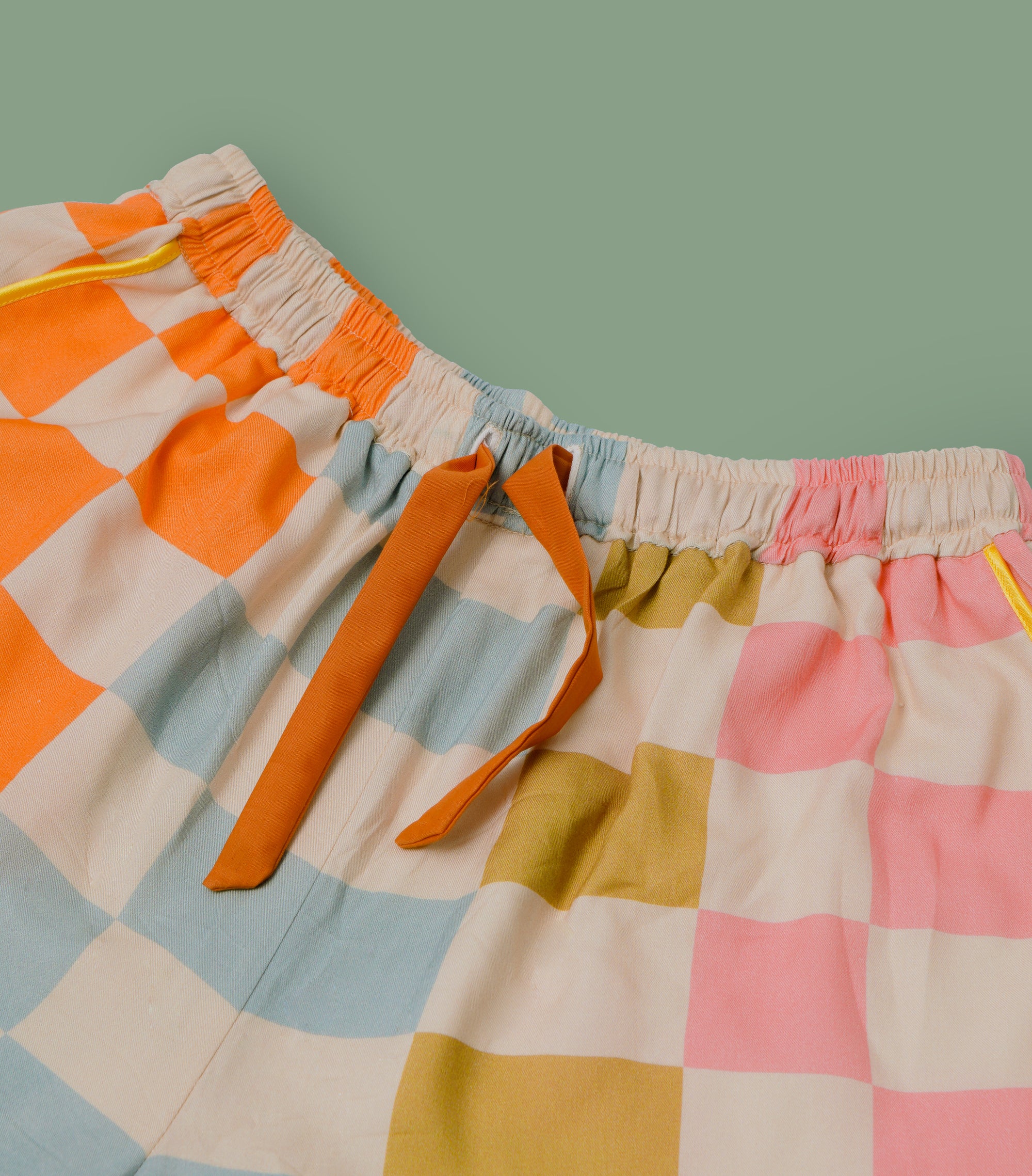 Checky Chess - Drawstring Long Pants