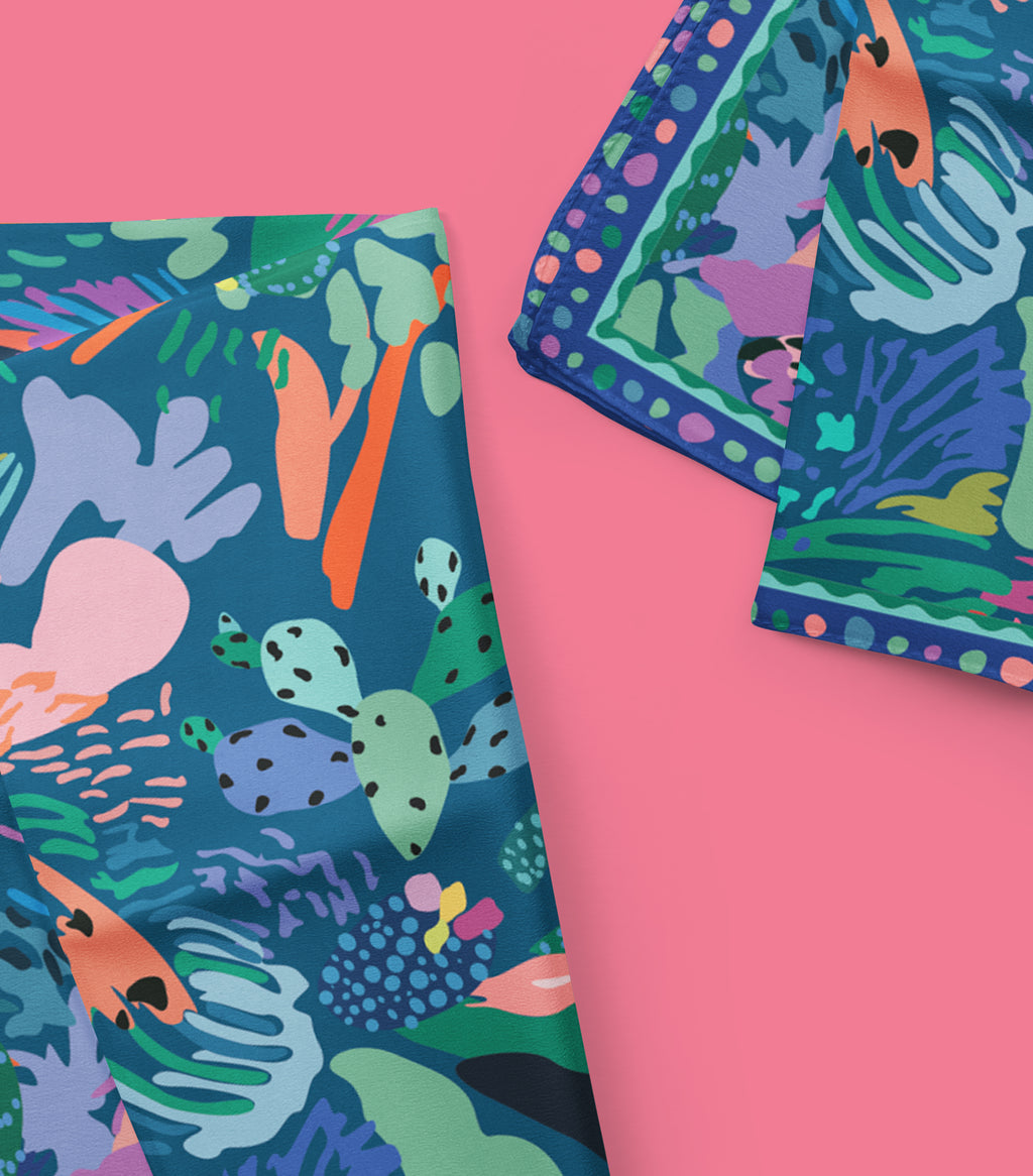 Scarf – Forget Me Not 60 x 60 cm (small)