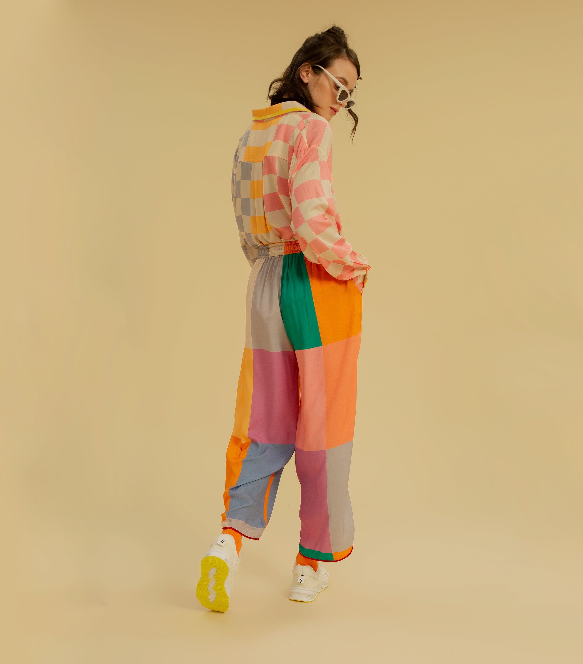Tetris - Drawstring Long Pants