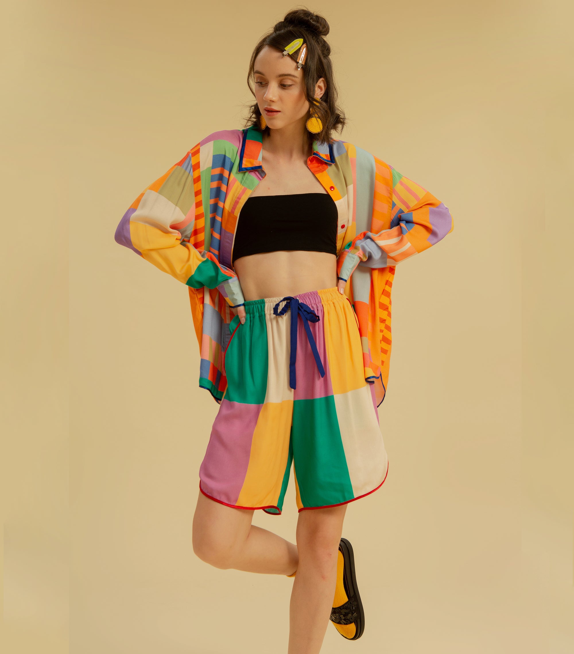 Tetris - Drawstring Shorts