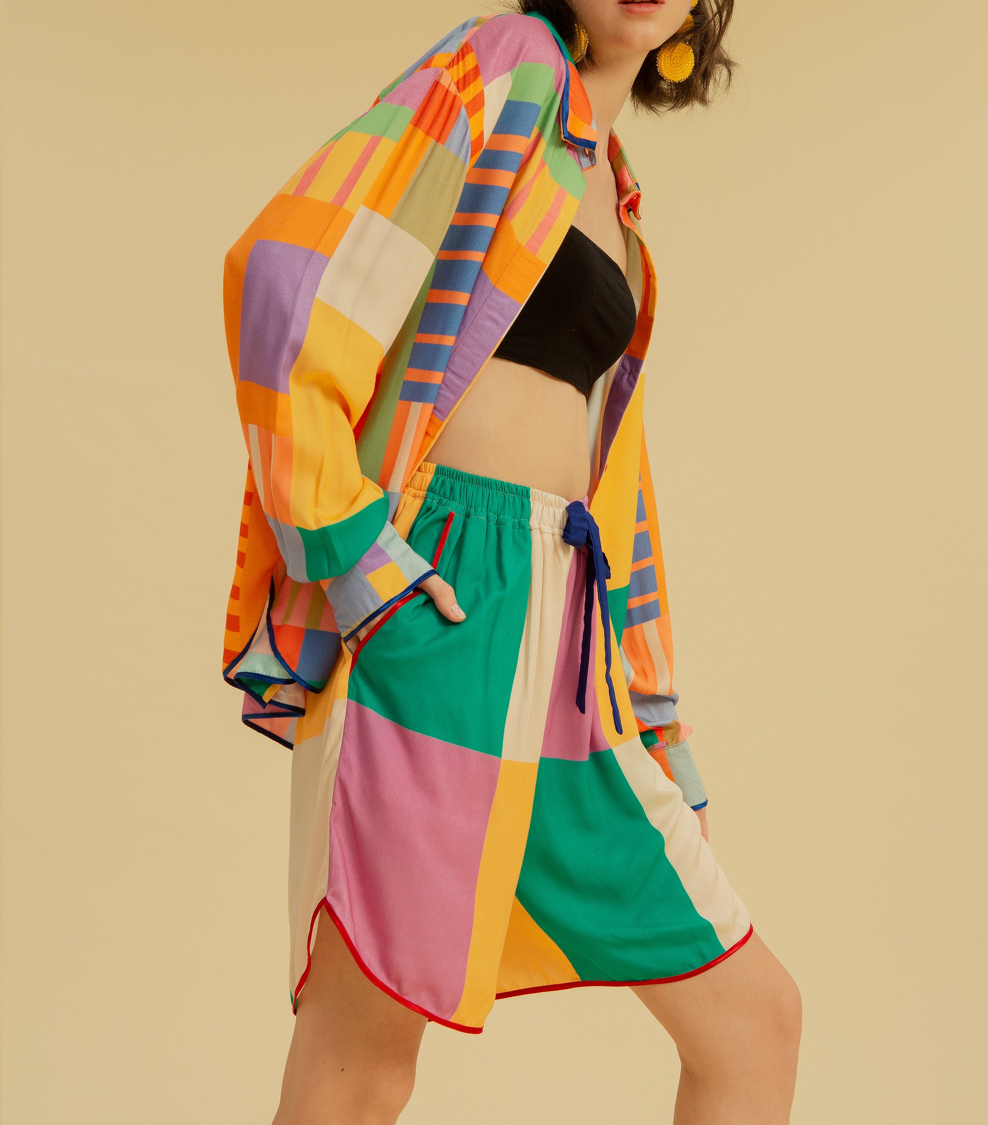 Tetris - Drawstring Shorts