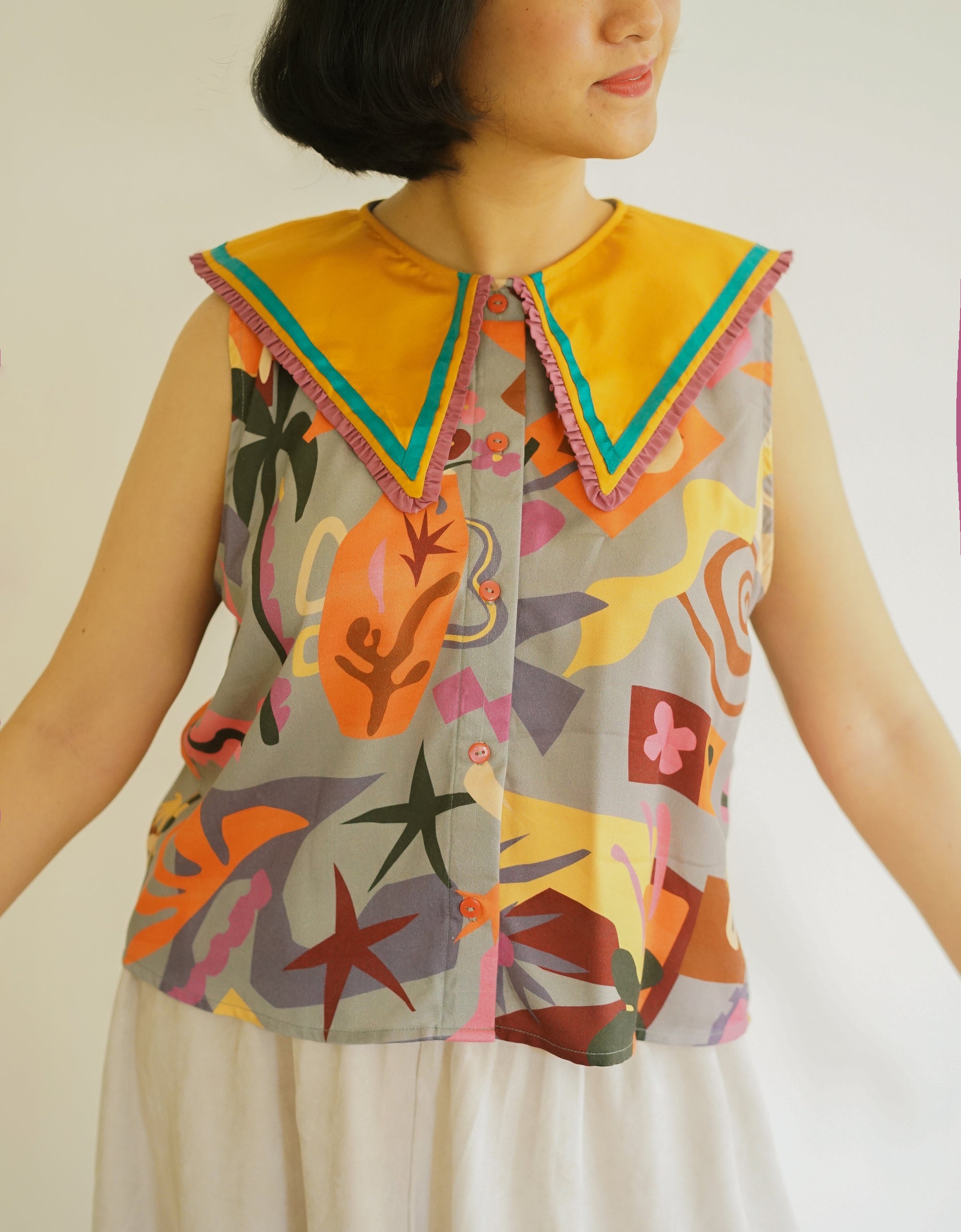 Matisse Ruffle-Collar Top