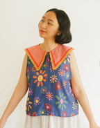Picasso Ruffle-Collar Top