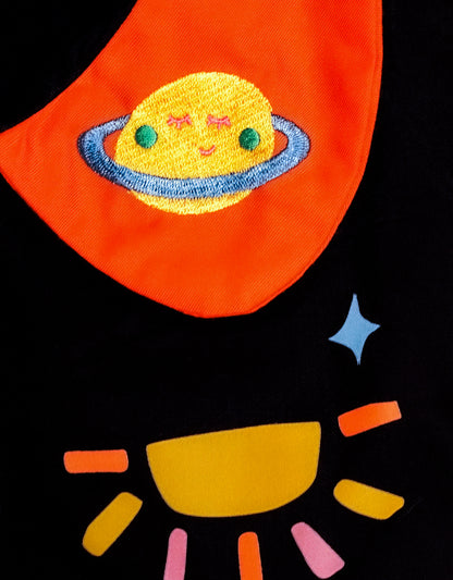 Smitten Kids - Puffy Collar Top - Happy Planets