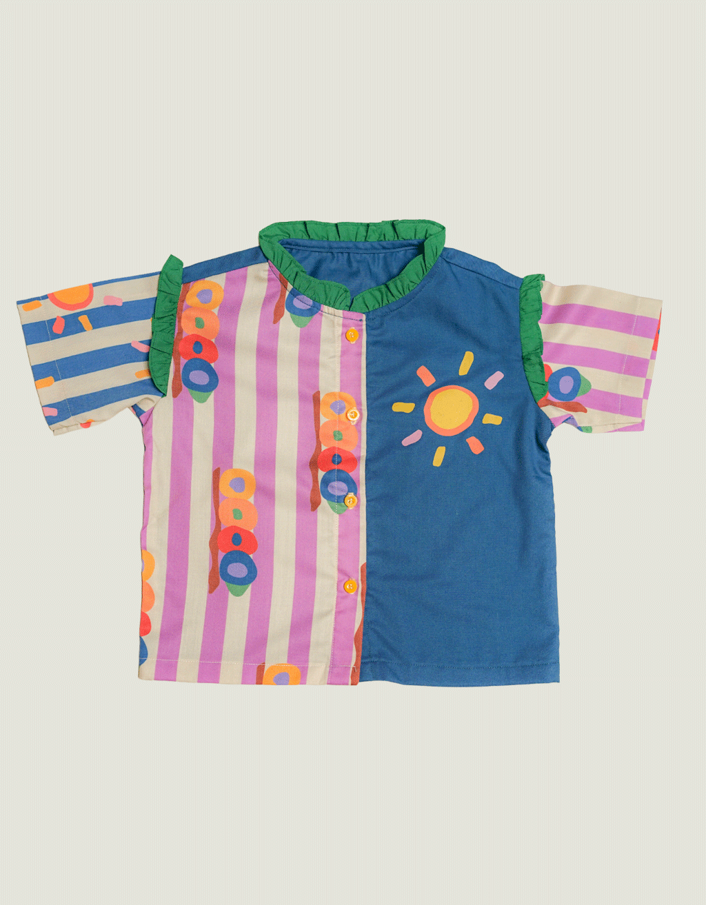 Smitten Kids - Ruffle Top - Sunny Caterpillar