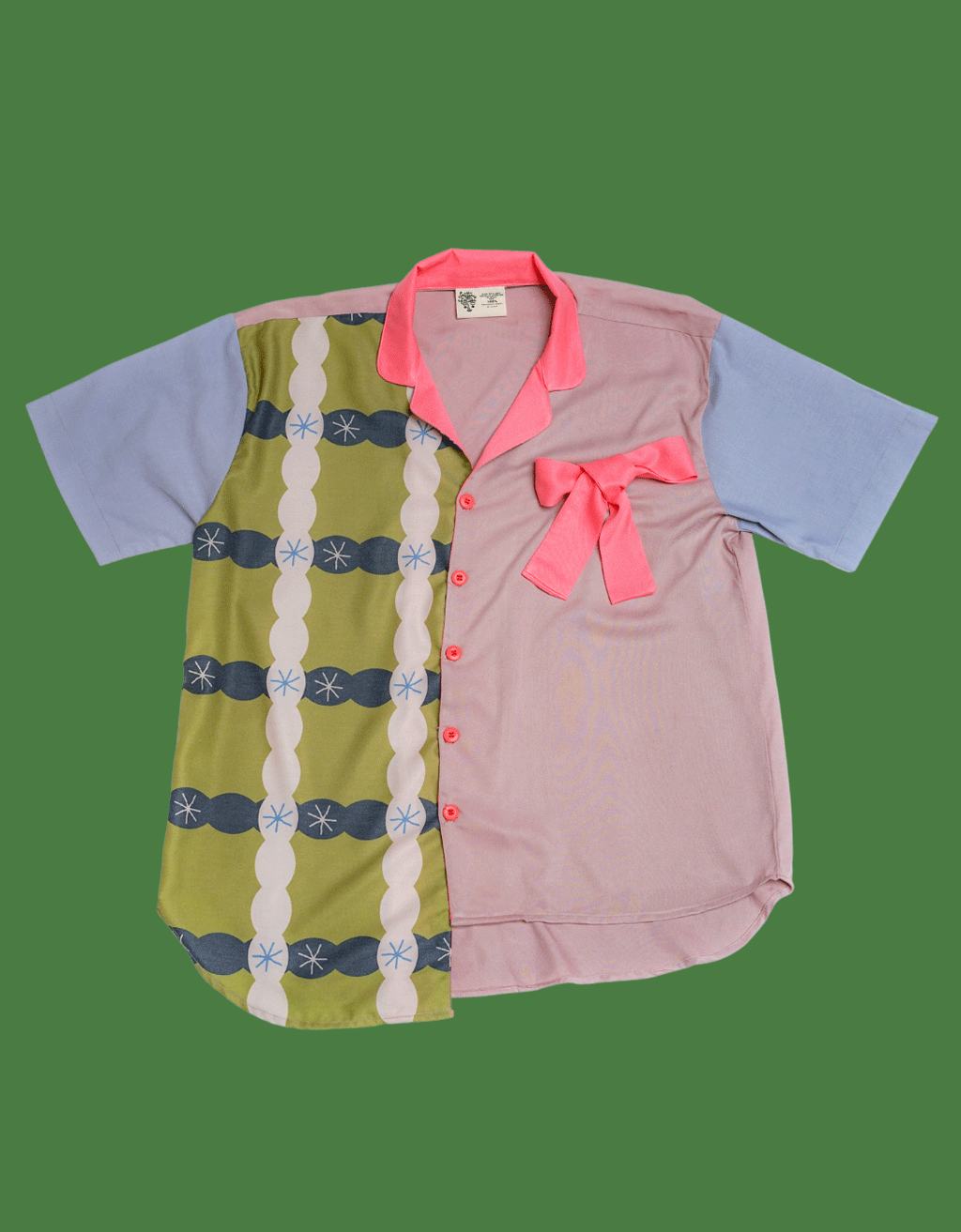 Ribbon Shirt-Anyam Olive